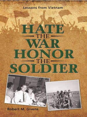 cover image of Hate the War Honor the Soldier